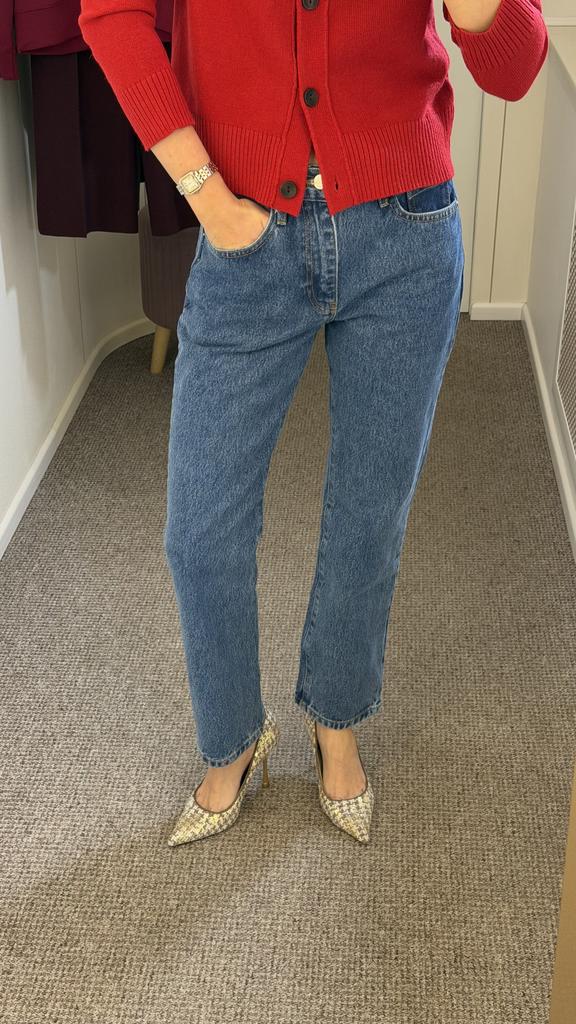 Джинсы зауженные  из хлопка синие база