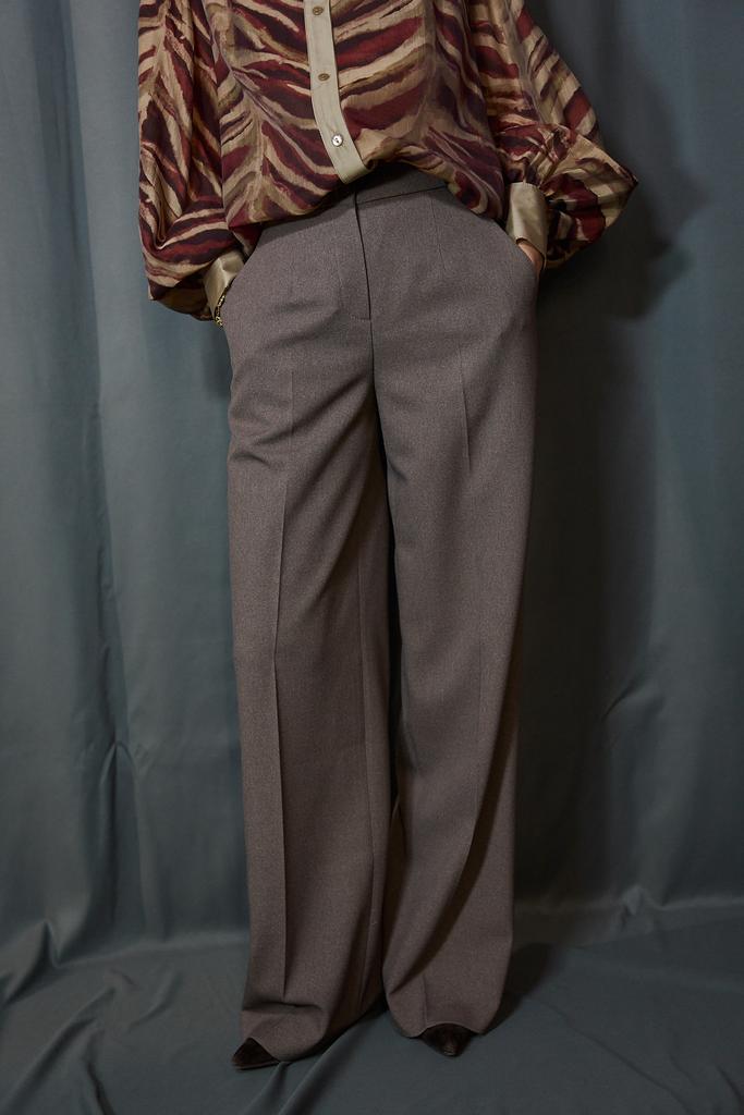Брюки  коричнево-кофейные умеренные палаццо