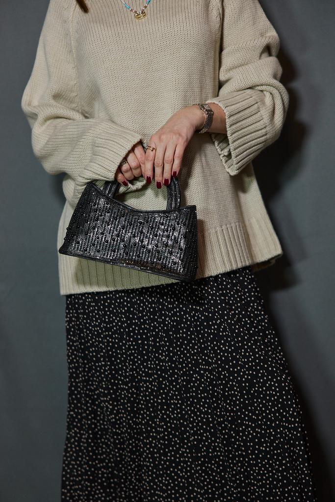 Сумка нарядная вечерняя черная