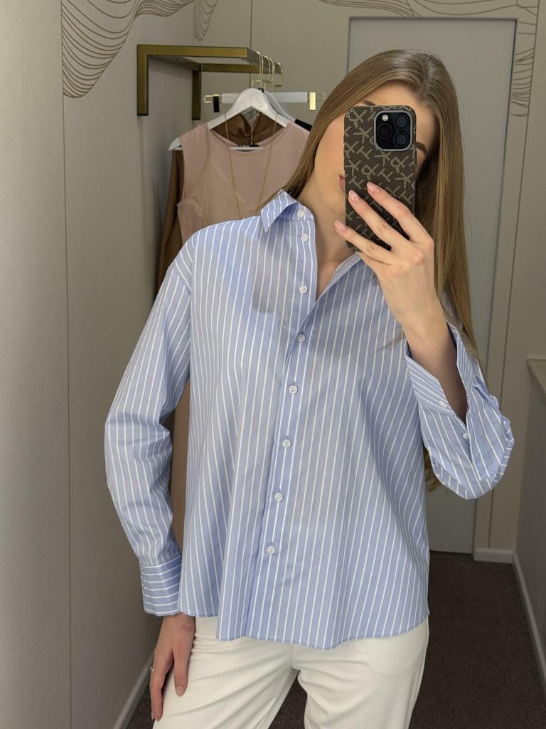 Рубашка  в полоску из хлопка