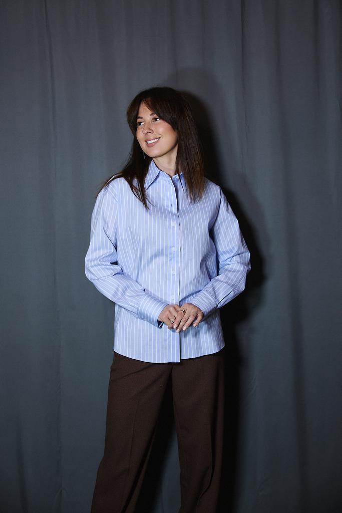 Рубашка  в полоску из хлопка