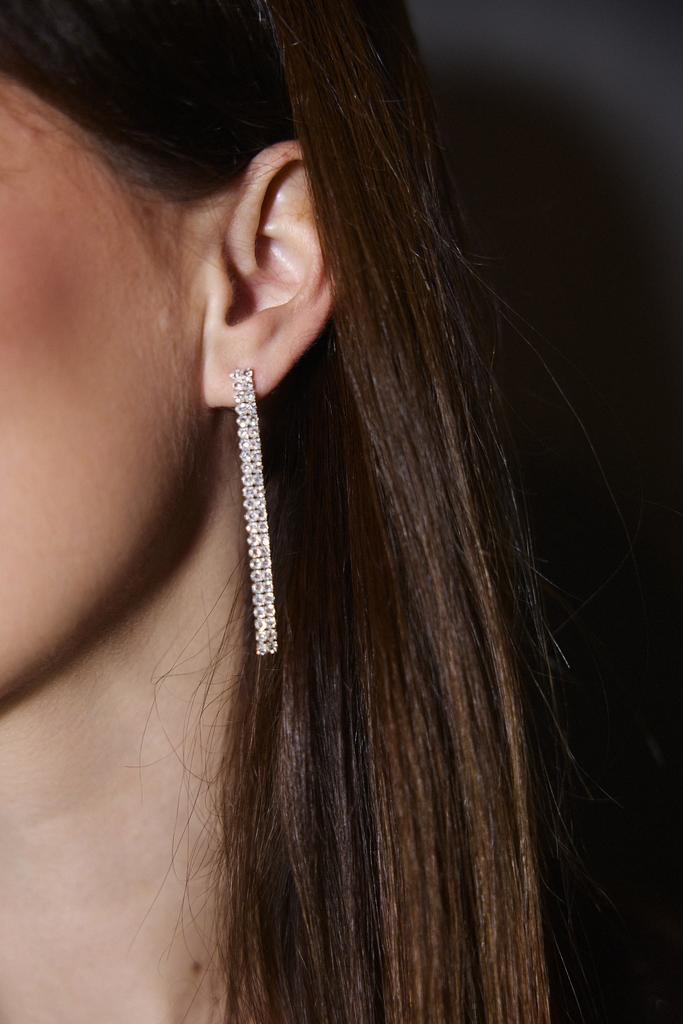 Серьги со стразами