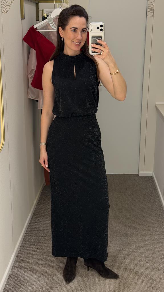 Костюм с юбкой  из вискозы чёрный  с люрексом