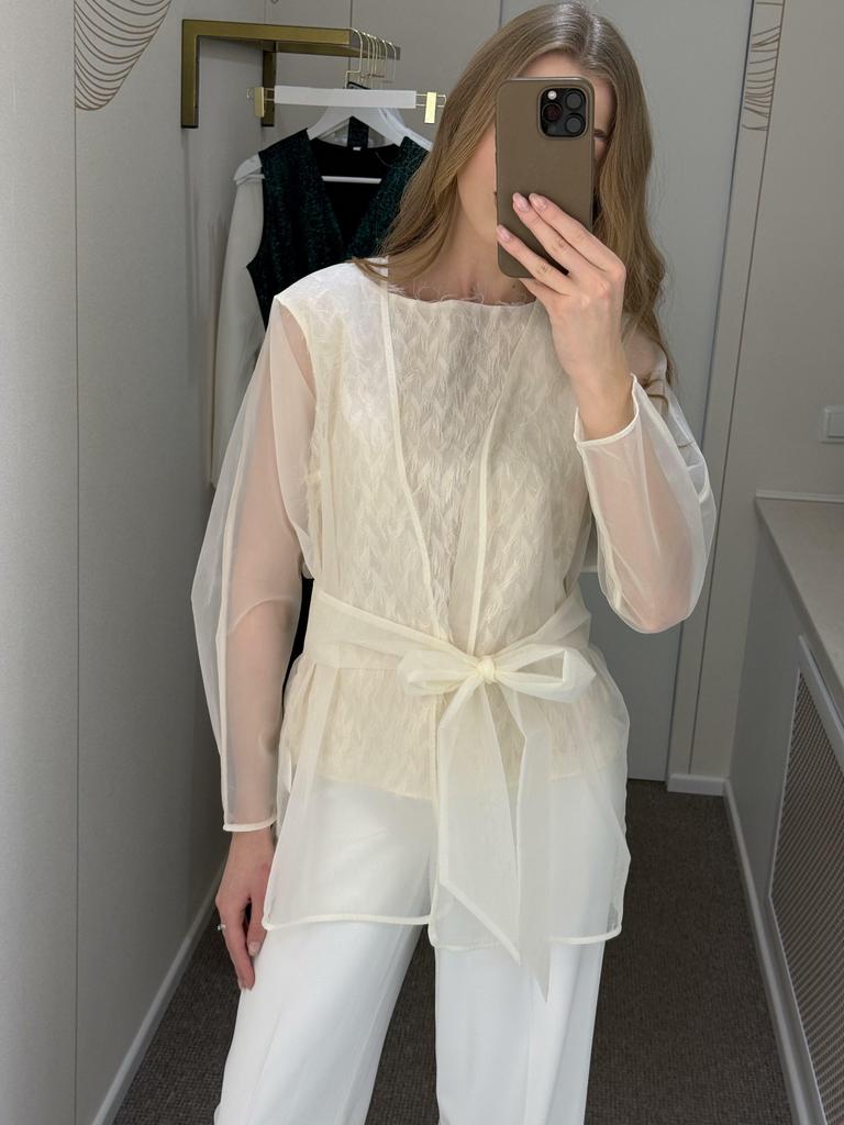 Жакет-кимоно в молочном  цвете