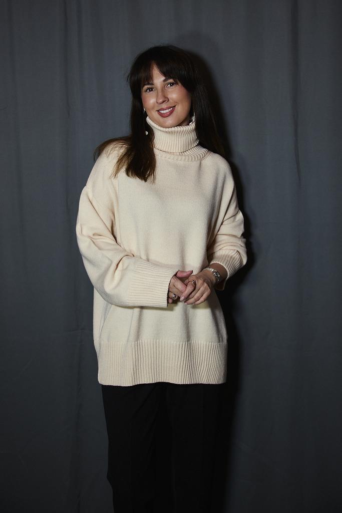 Свитер из вискозы  сливочный