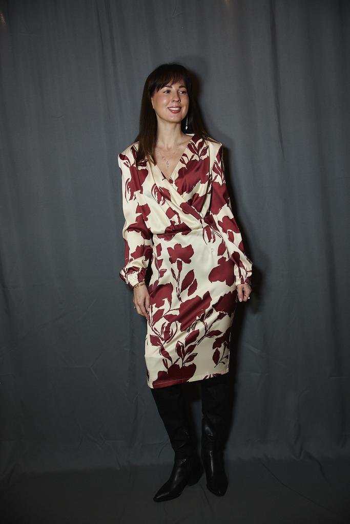 Платье из вискозы футляр/верх на запАх