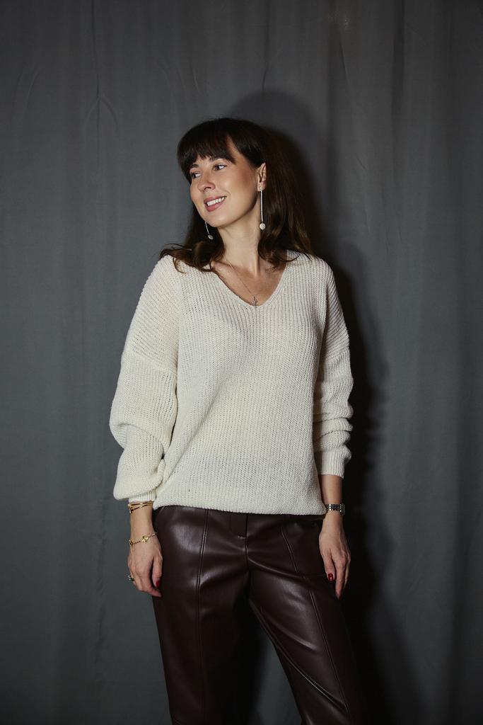 Джемпер из кашемира и мохера серебристого цвета