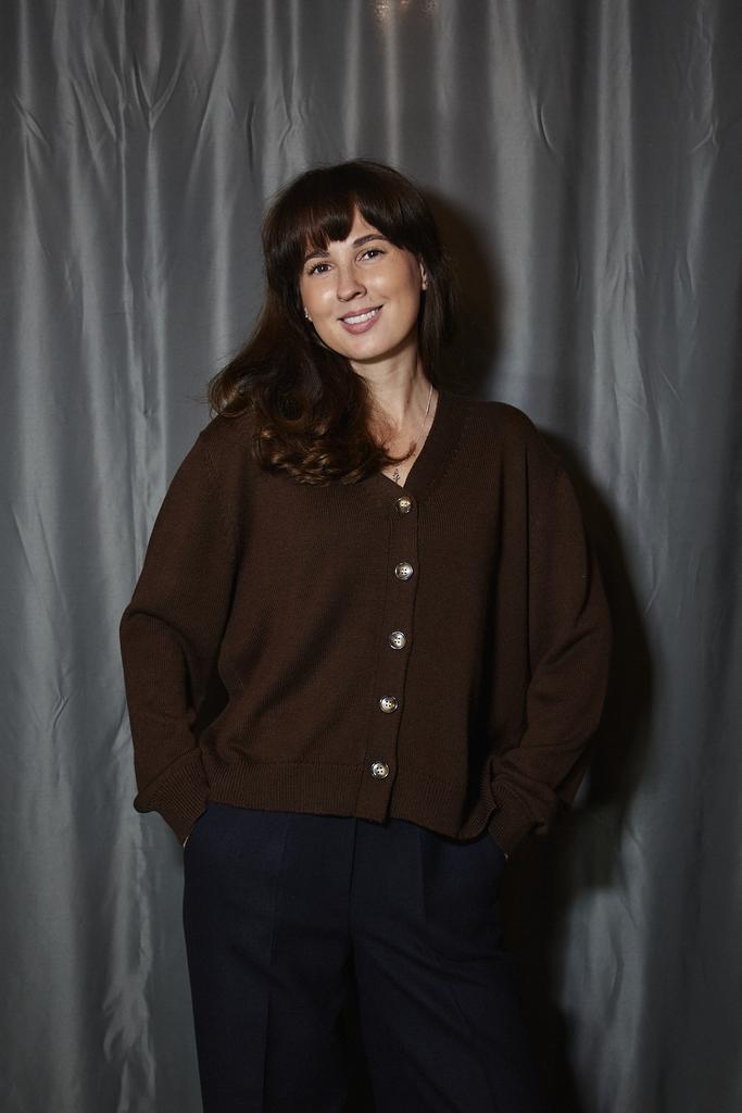 Кардиган шоколадного цвета