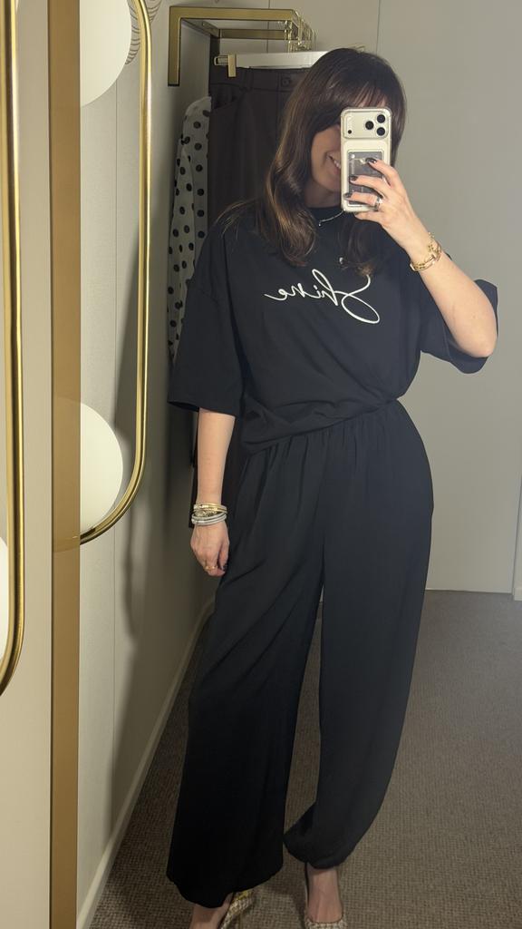 Брюки-шаровары черные