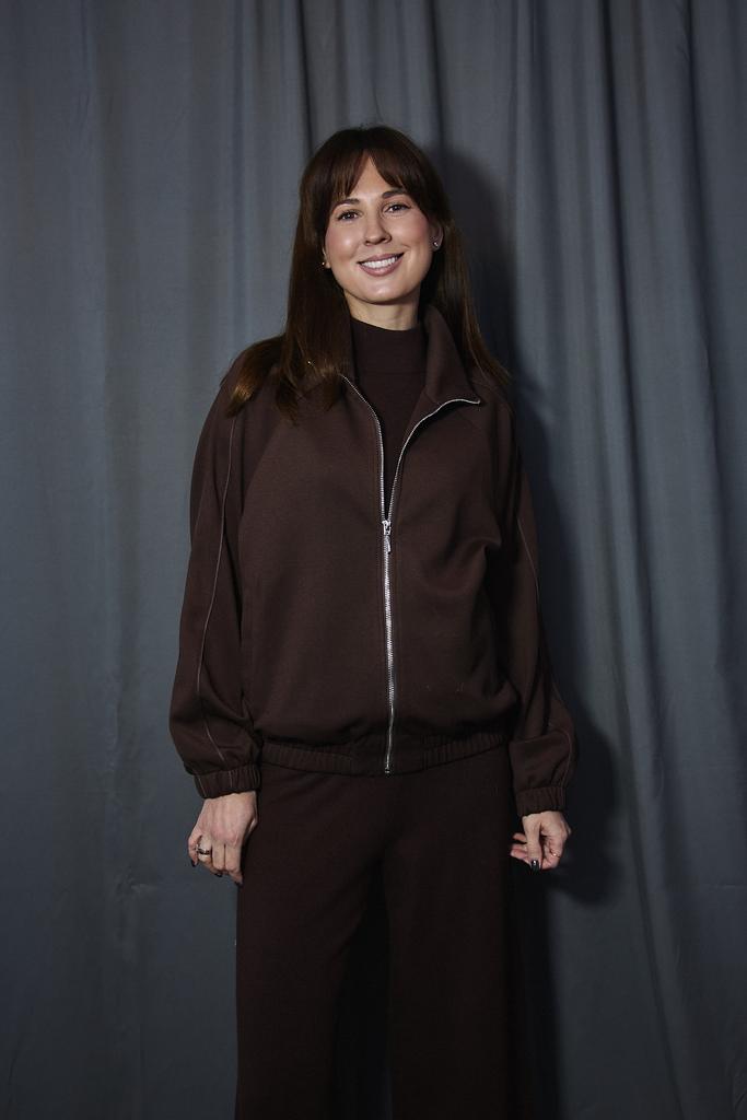 Жакет-бомбер  шоколадный