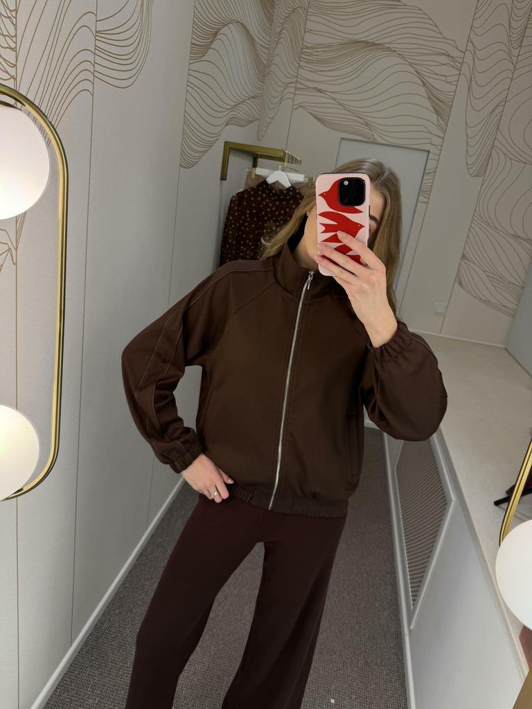 Жакет-бомбер  шоколадный