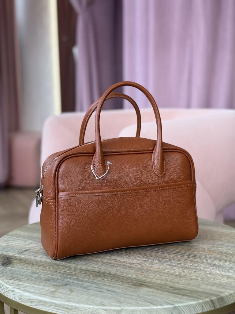 Сумка рыжая из натуральной кожи