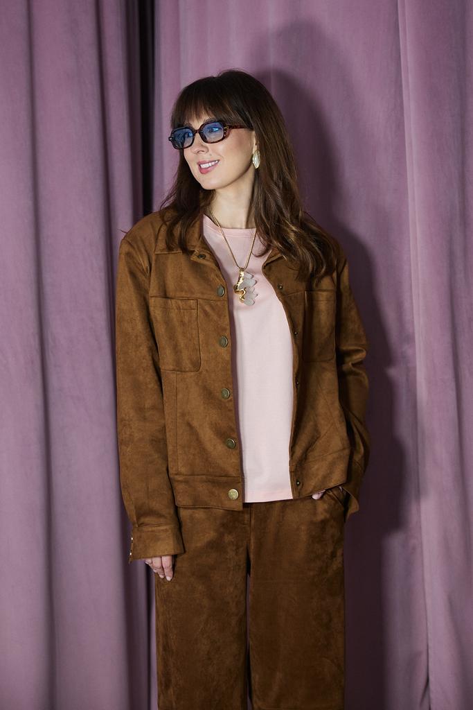 Жакет-рубашка  из экозамши