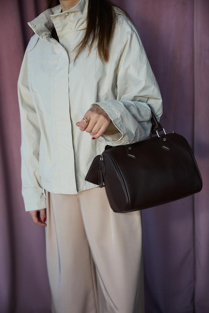 Сумка шоколадная   из натуральной кожи