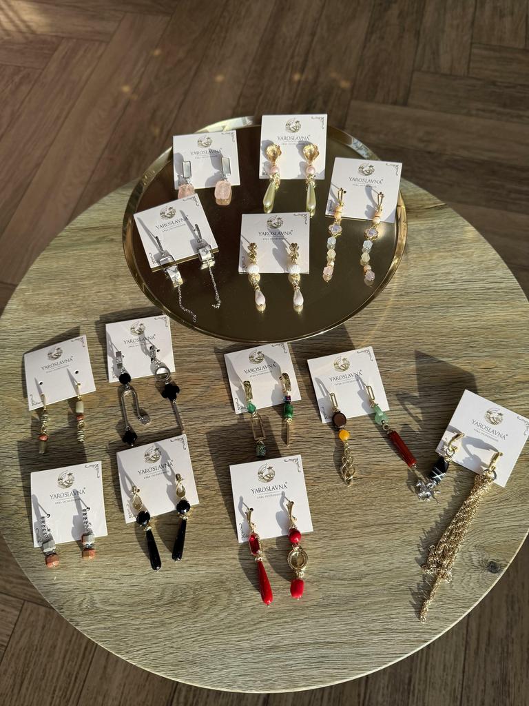 Серьги из натуральных камней