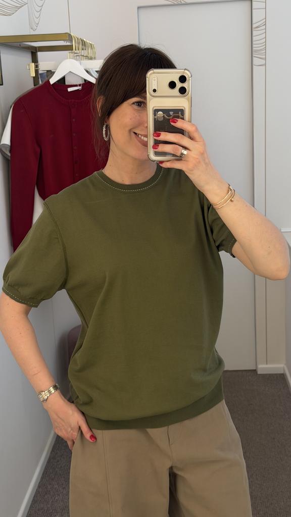 Футболка трикотаж хаки из  мужской коллекции