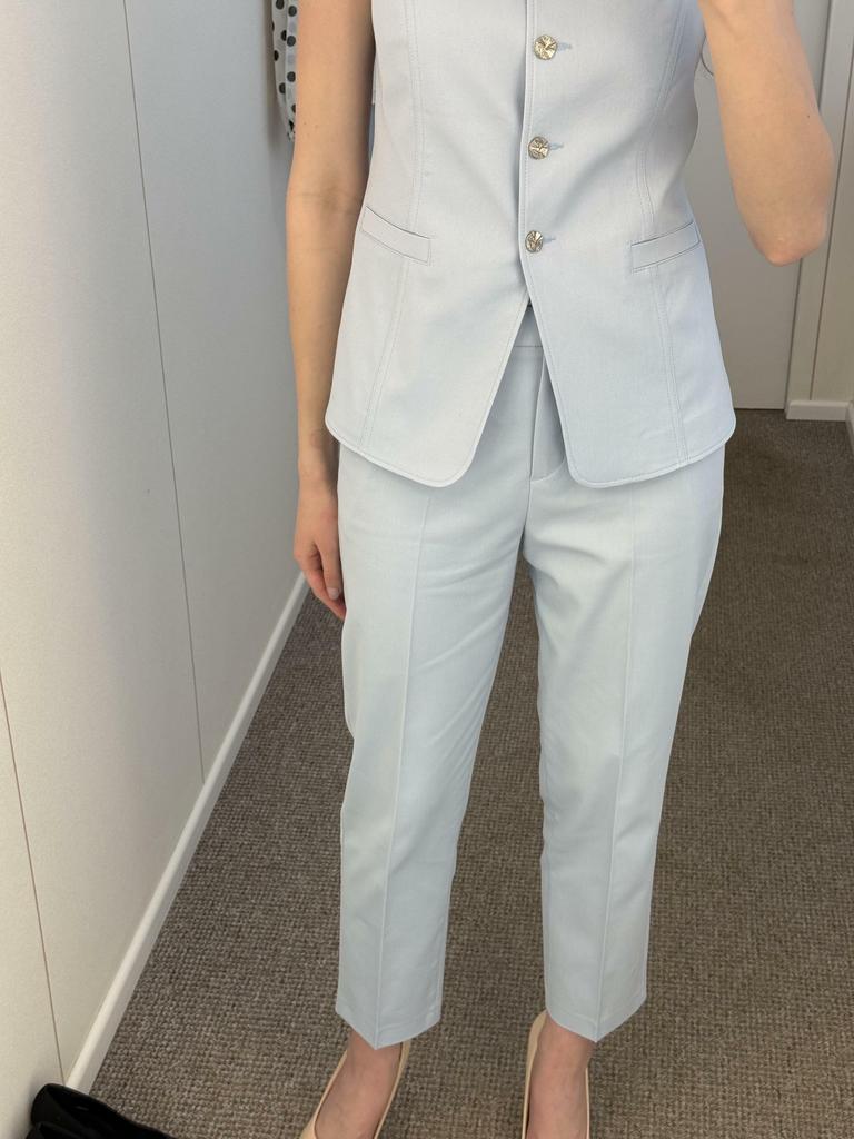 Брюки из хлопка голубые