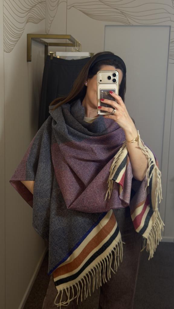 Пончо  из кашемира песторое