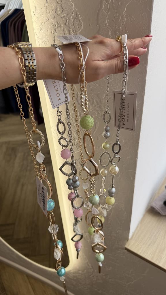 Украшения длинные с камнями