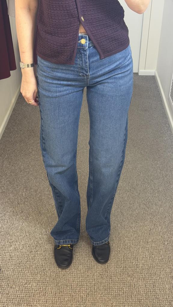 Джинсы  синие прямые