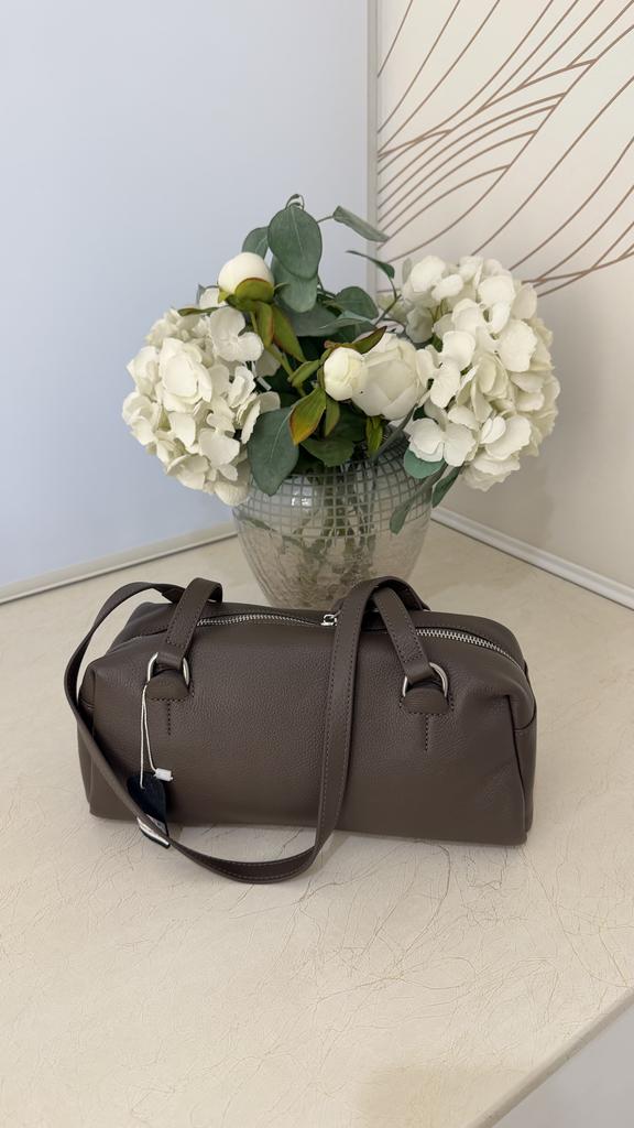 Сумка кофейная из натуральной кожи