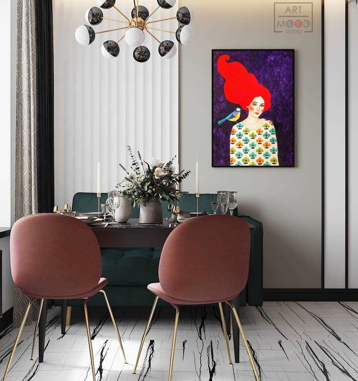 ПОСТЕР GIRL WITH RED HAIR