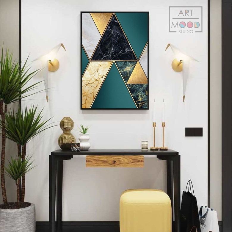 ПОСТЕР GOLD GREEN MARBLE #1