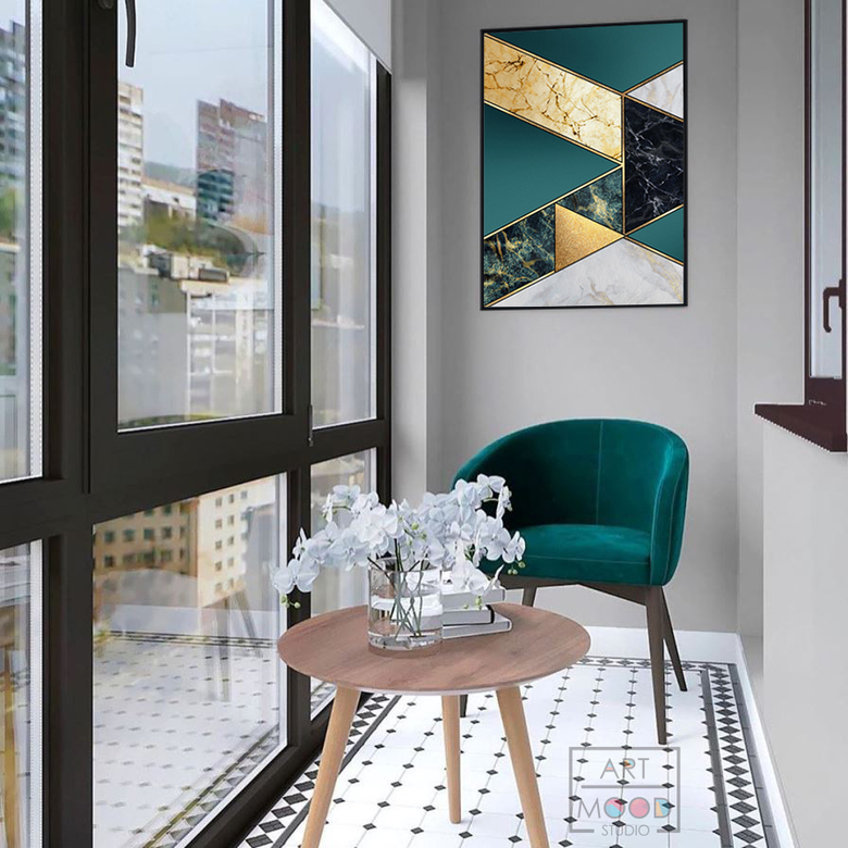 ПОСТЕР GOLD GREEN MARBLE #2