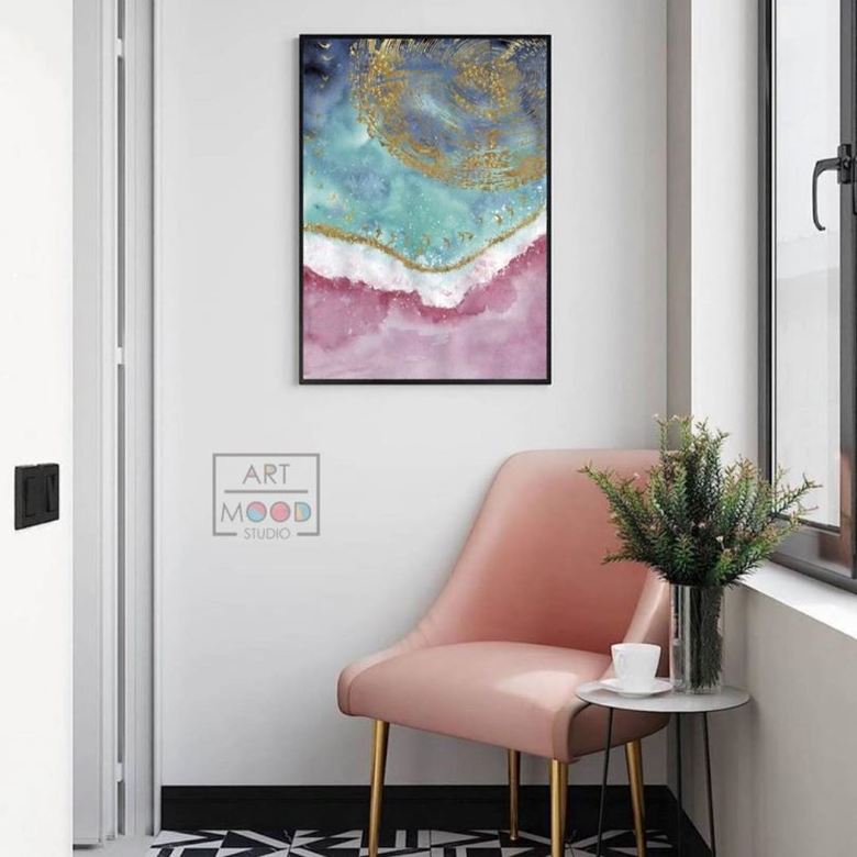 ПОСТЕР GOLD BLUE LAGOON