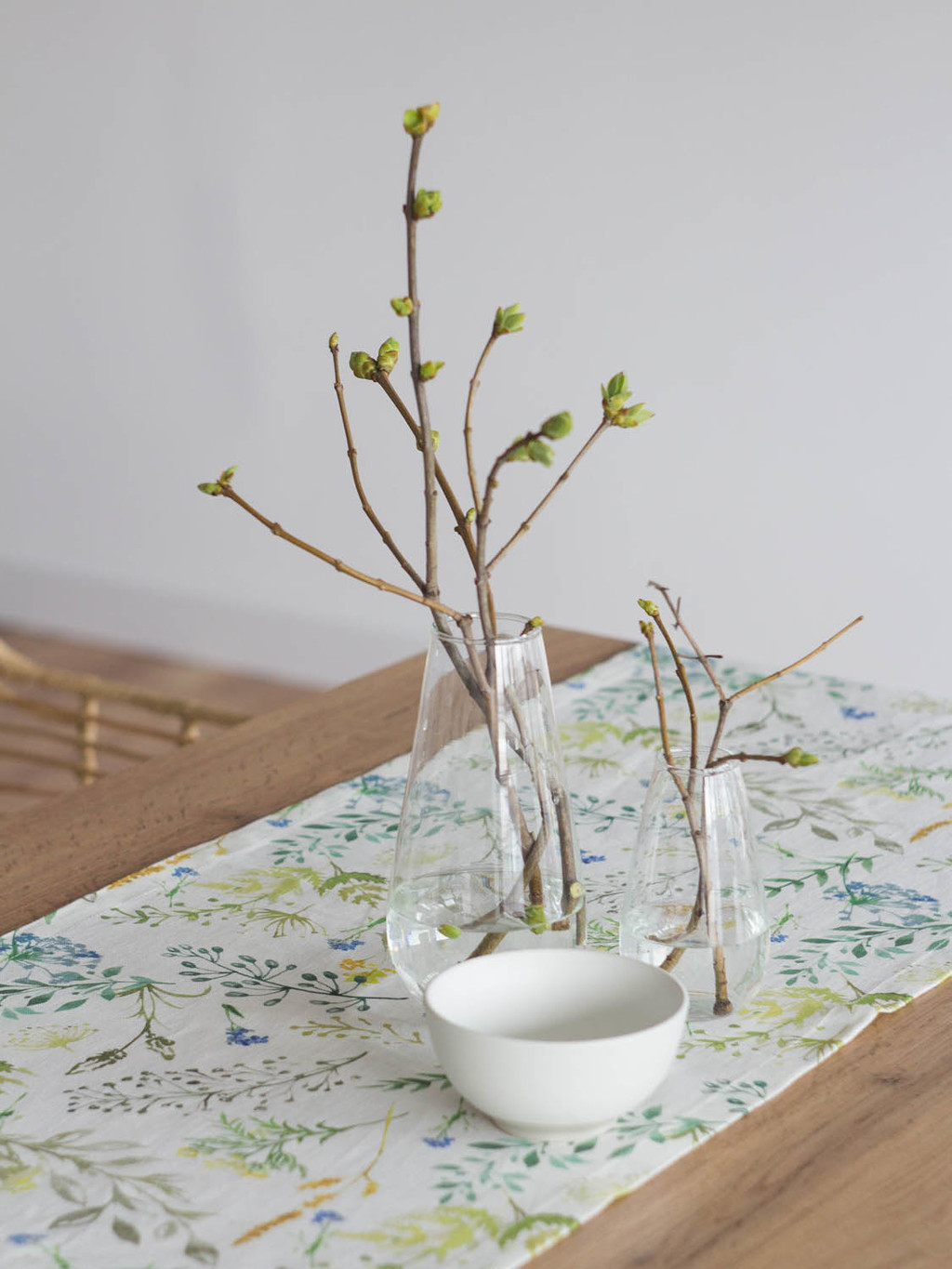 Дорожка на стол изо льна Трава