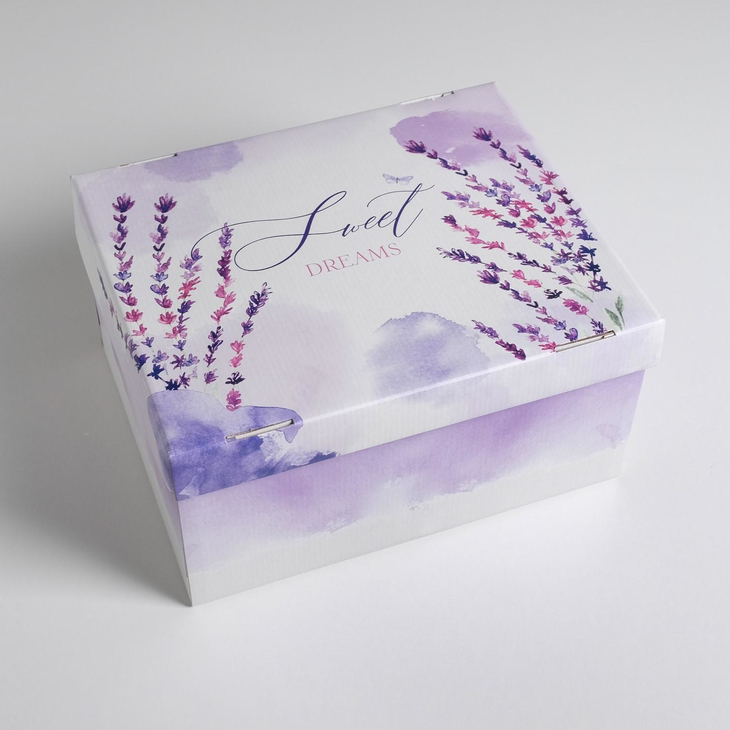 Коробка подарочная "Лаванда", 31,2 х 25,6 х 16,1 см
