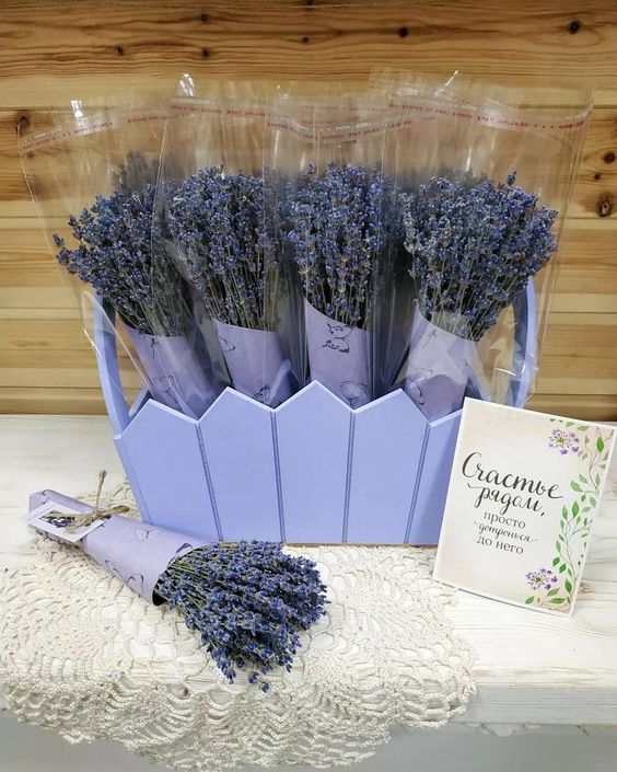 Мини-пучки лаванды высота 22-24 см