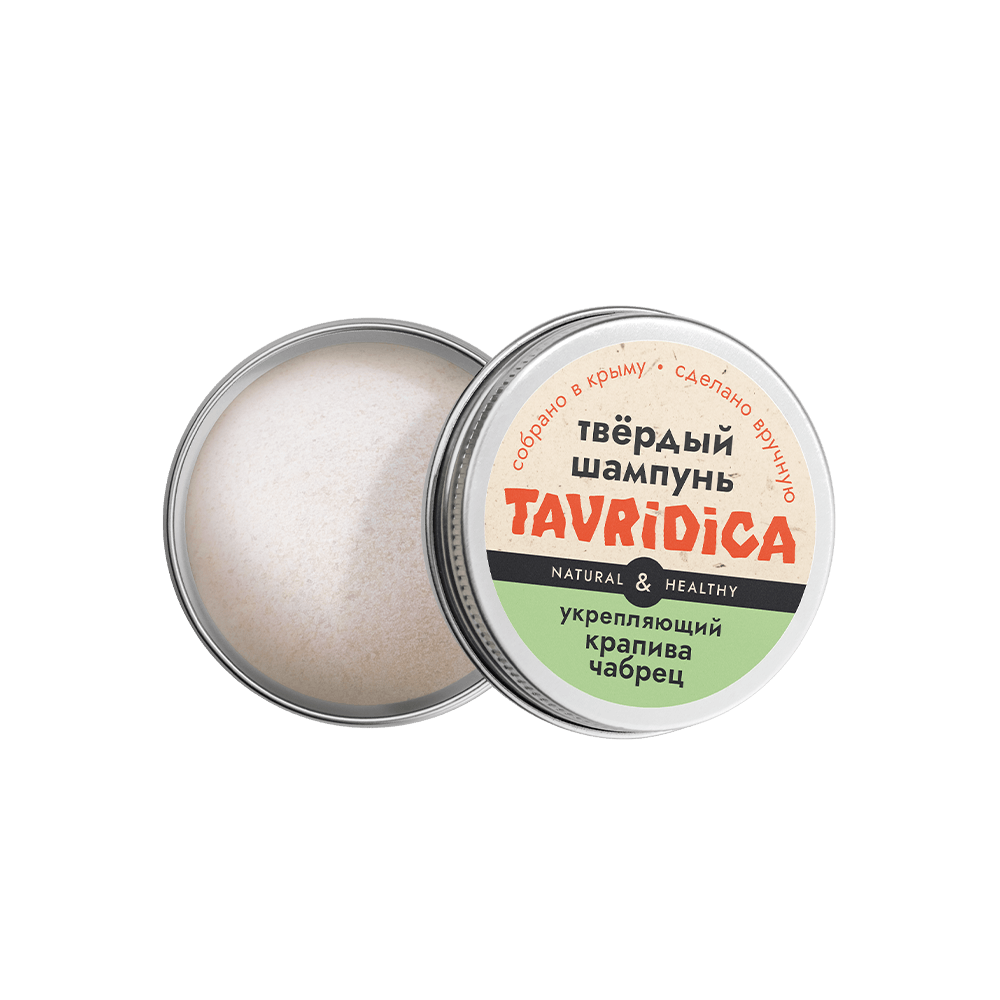 Твердый шампунь Укрепляющий Крапива Чабрец, серия Tavridica