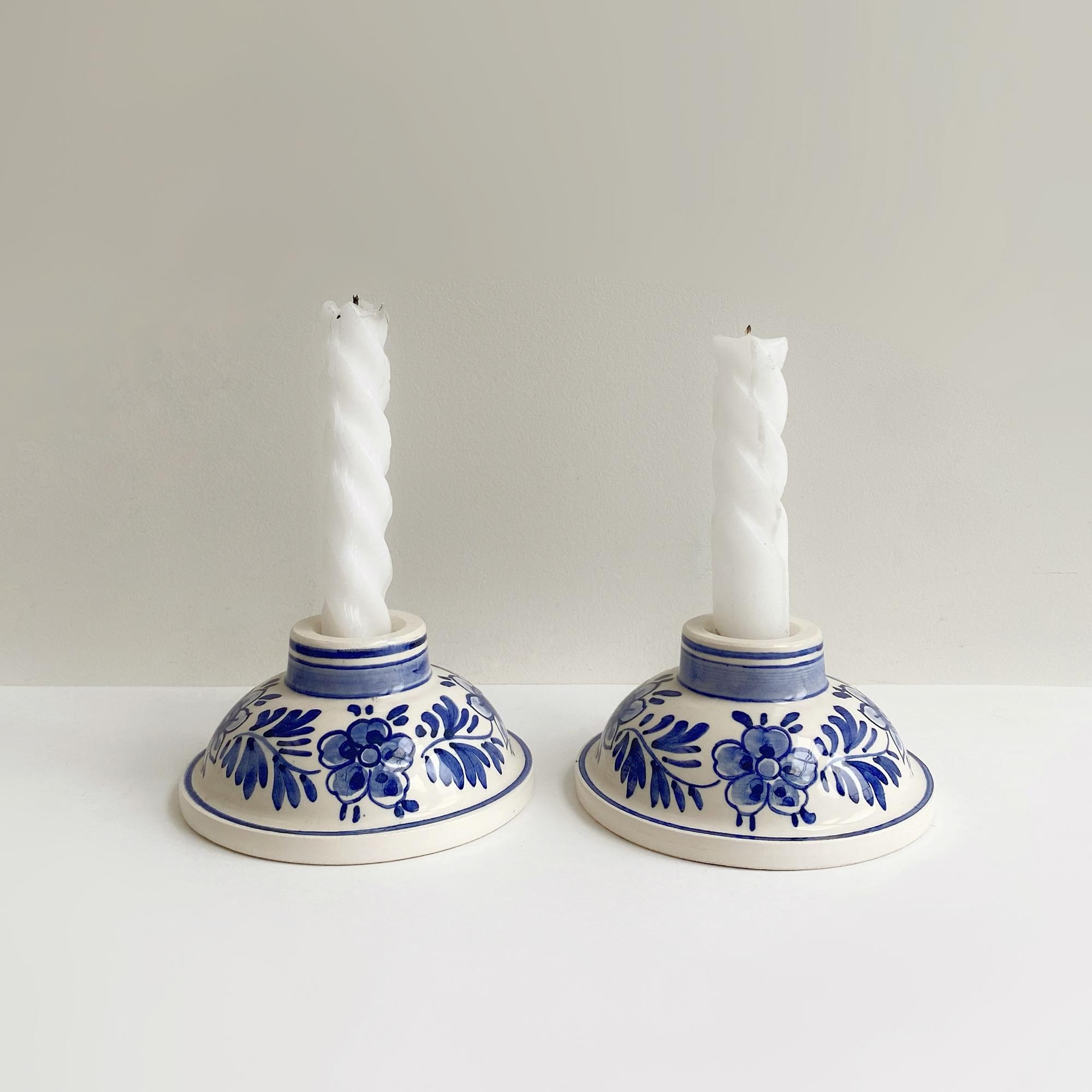 Пара подсвечников Delft