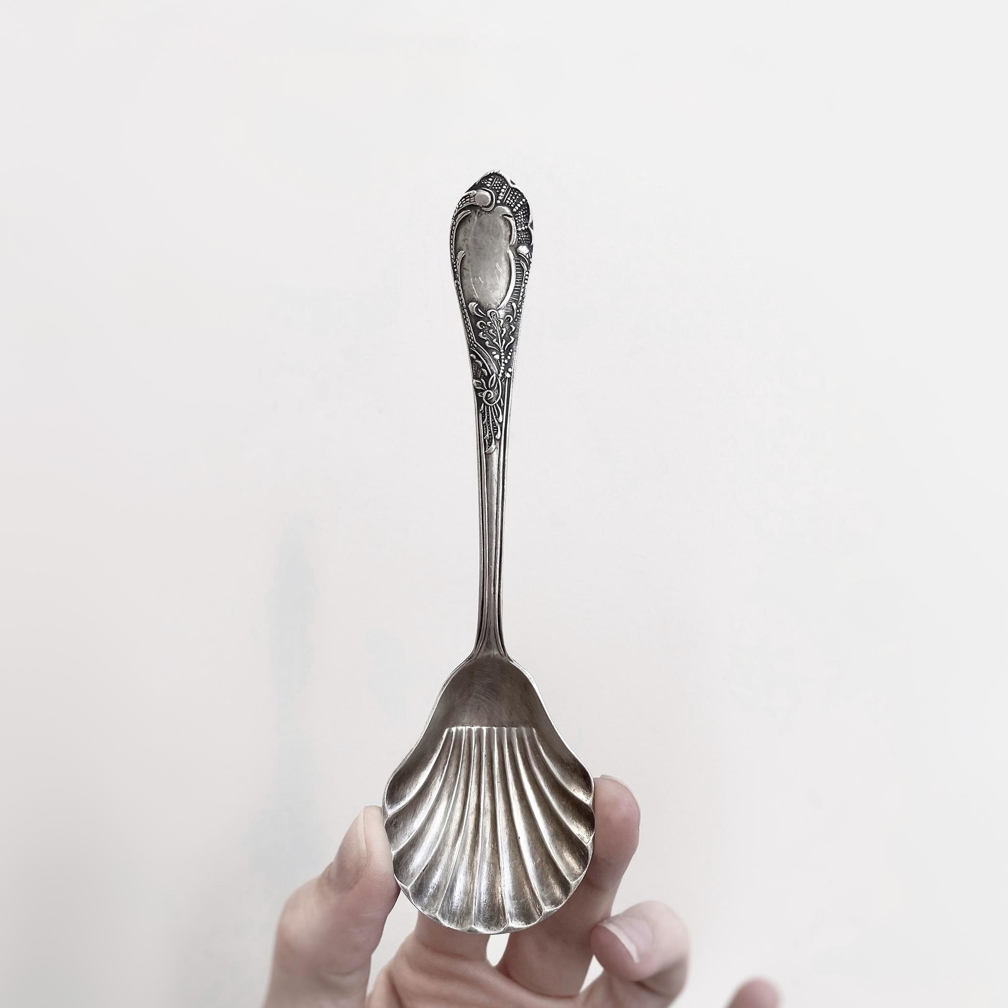 Ложка-ракушка из мельхиора
