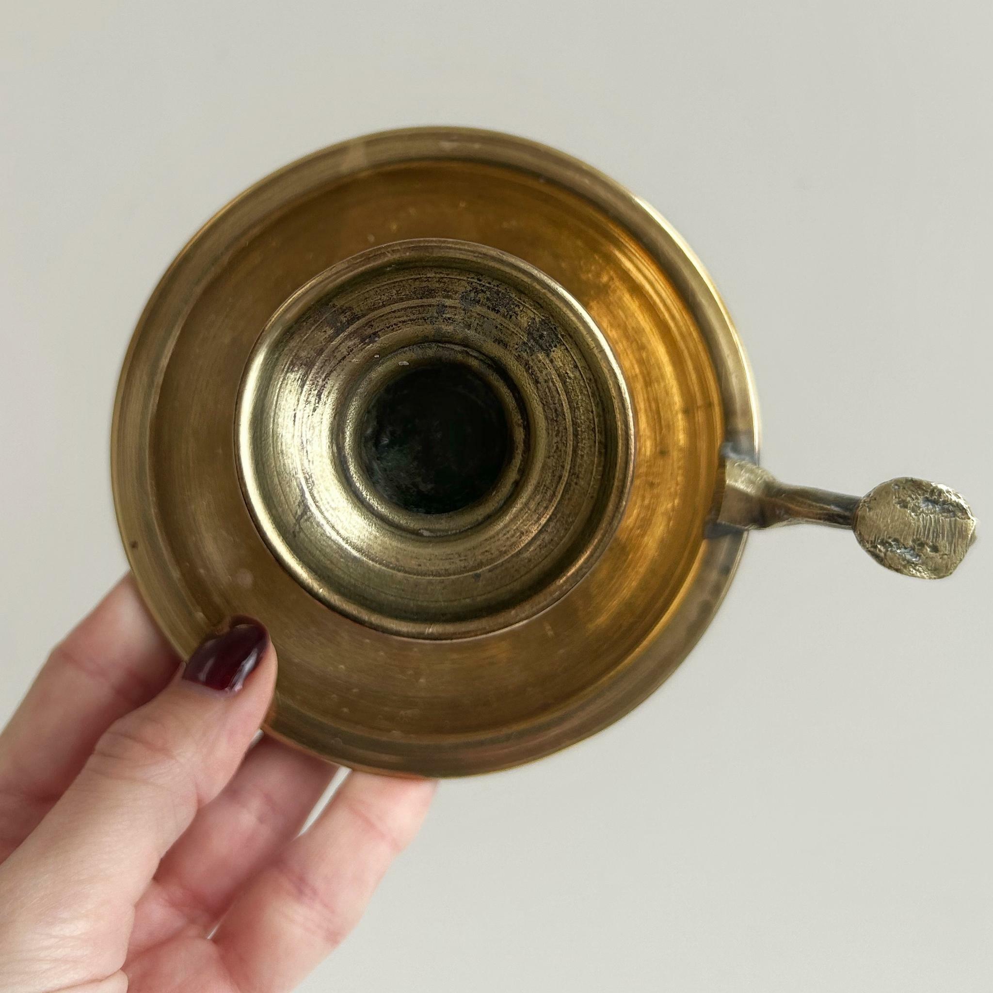 Подсвечник из латуни, Франция