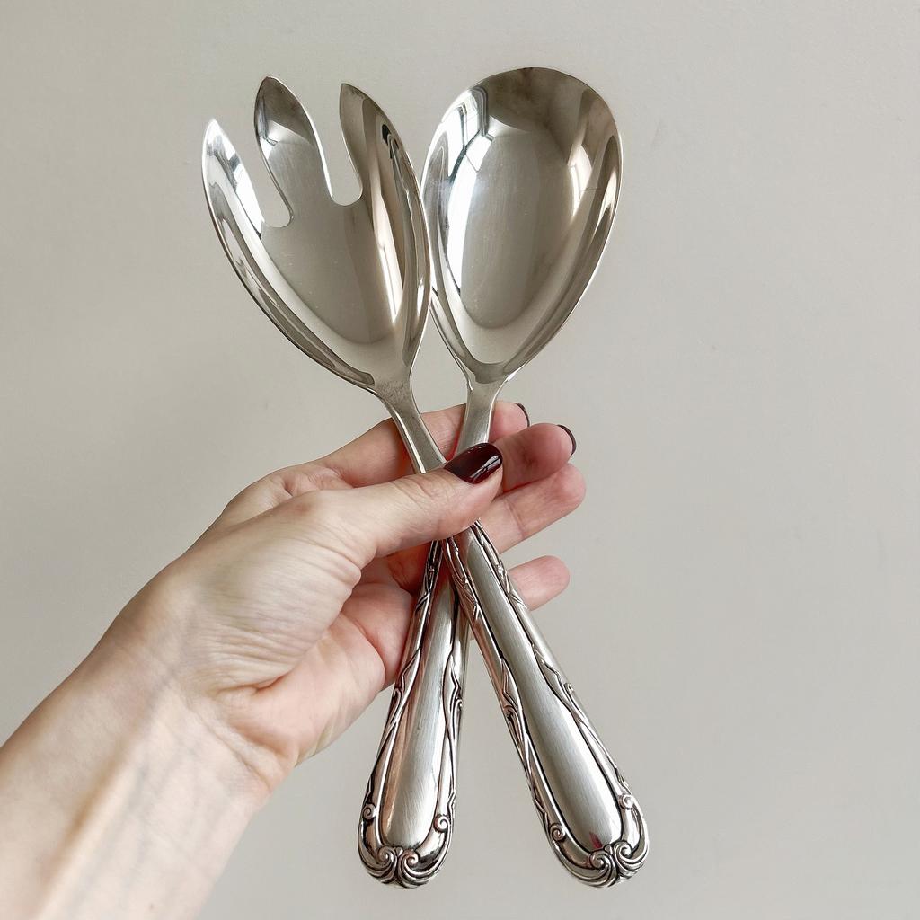 Пара больших салатных ложек, Италия