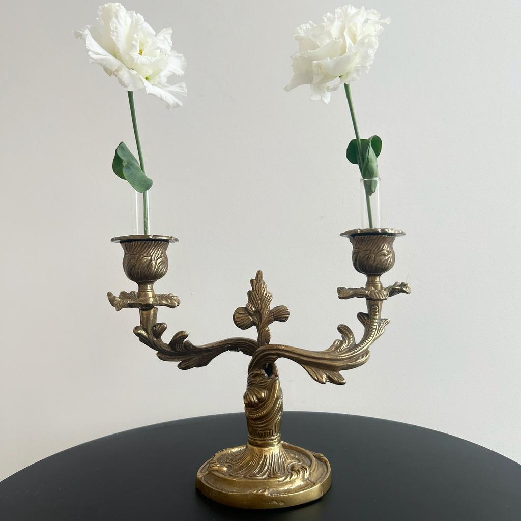 Канделябр на 2 свечи, бронза