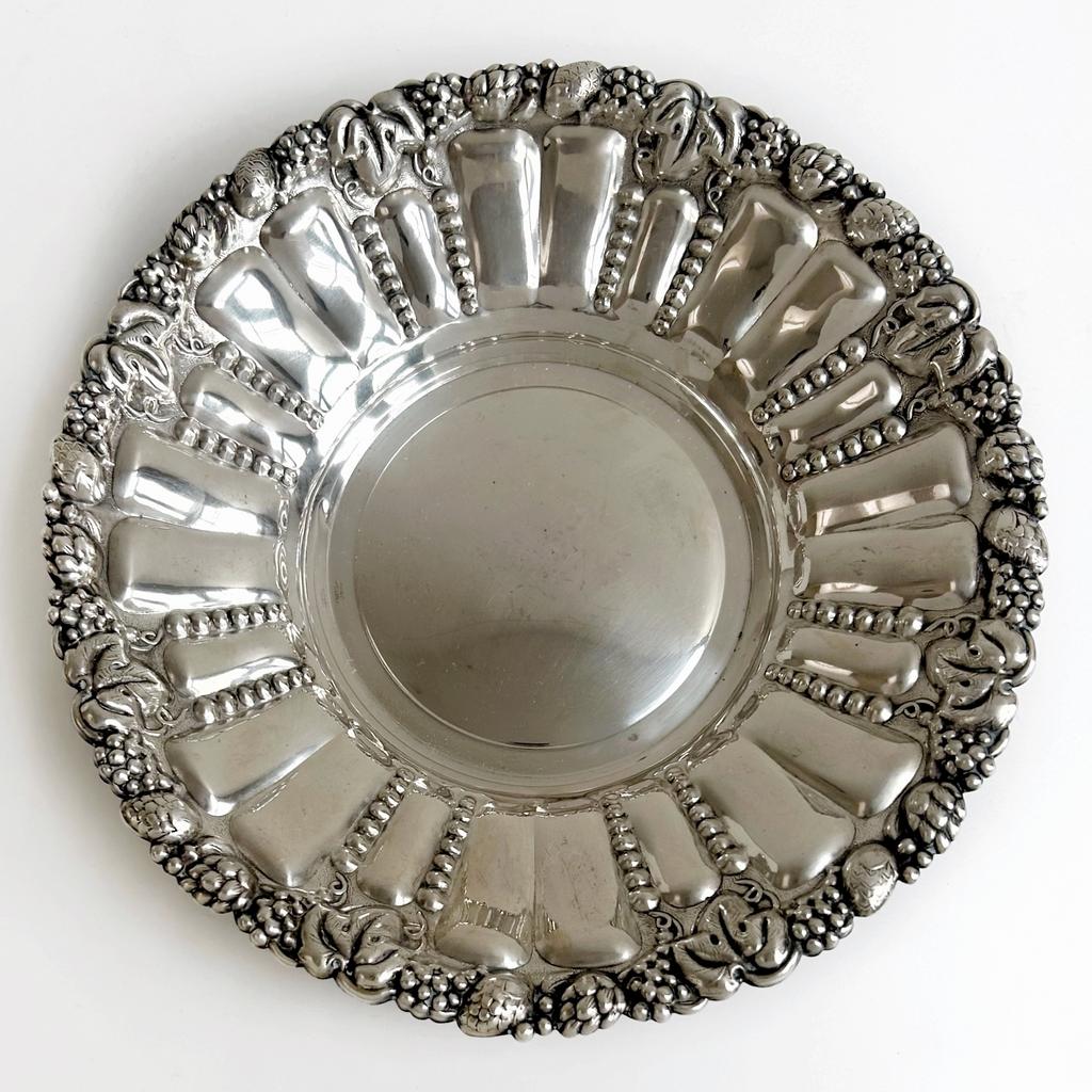 Большое блюдо, серебрение