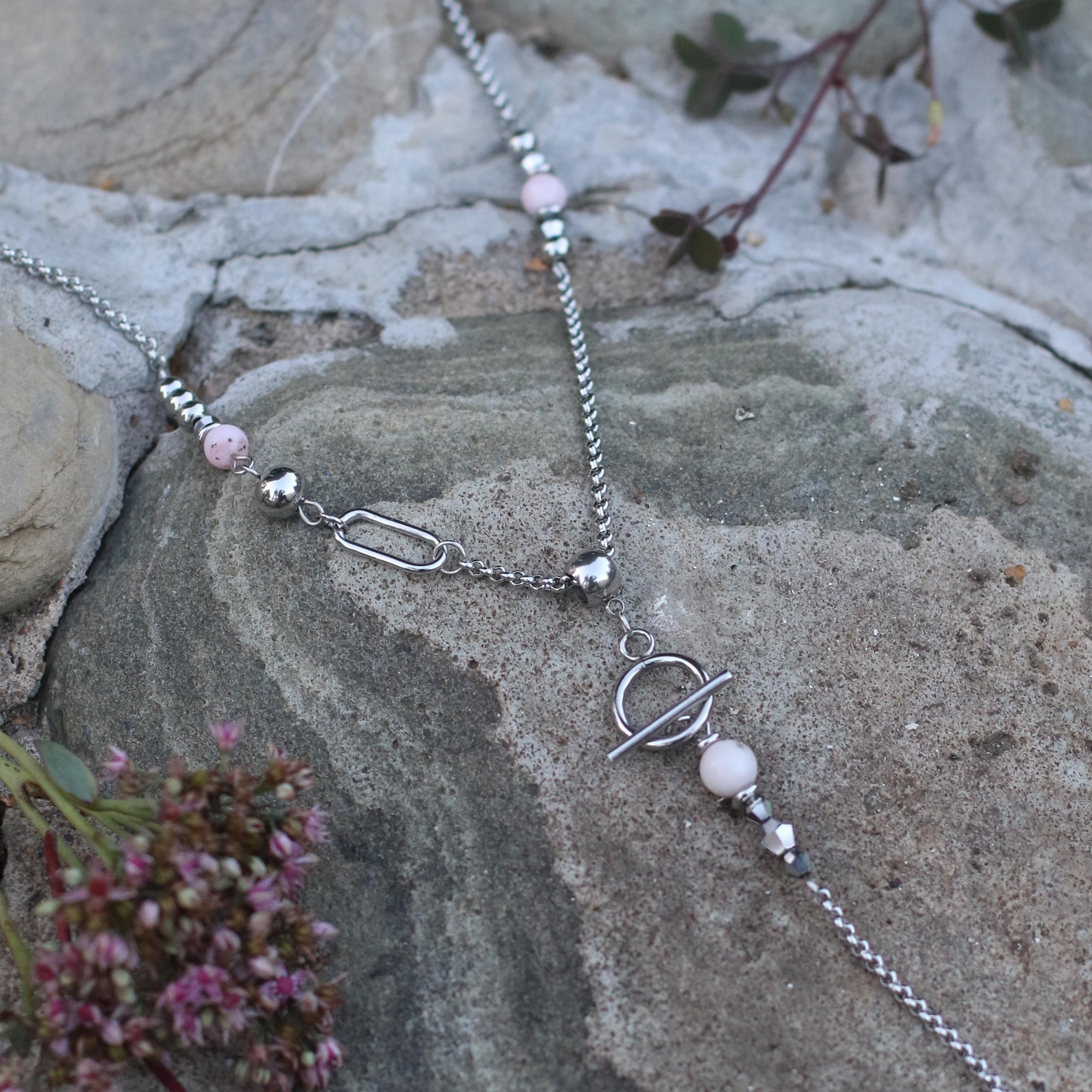 Подвеска с розовым опалом ELINICE