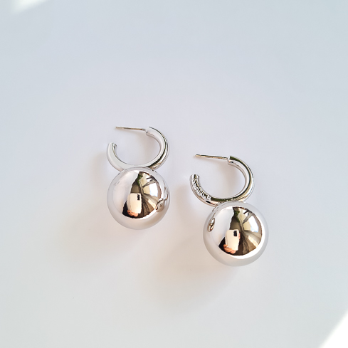 Серьги NUANCE серебристые шарики