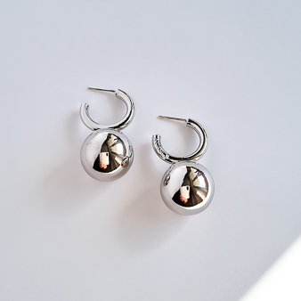 Серьги NUANCE серебристые шарики