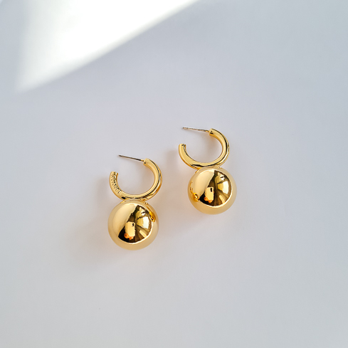 Серьги NUANCE золотистые шарики