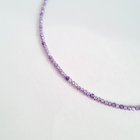 Чокер ELINICE из тёмно-сиреневого циркона