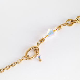 Браслет ELINICE цепи с кристаллами Swarovski в золоте