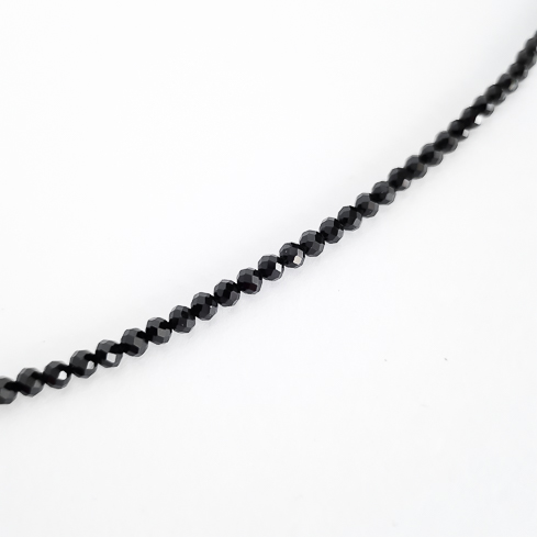 Браслет ELINICE серебристый из чёрной шпинели