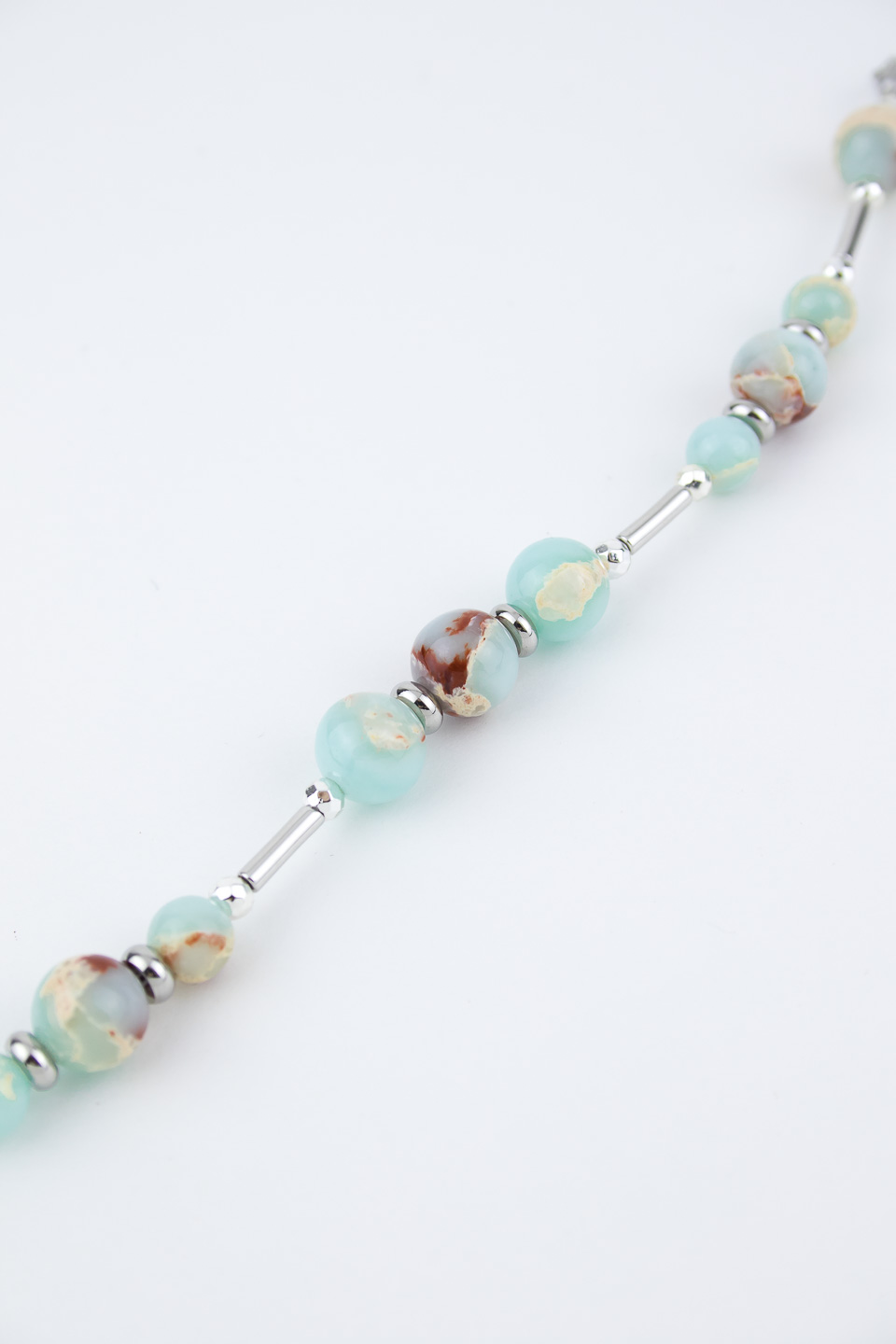 Браслет ELINICE серебристый с варисцитом и гематитом