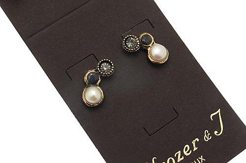 Серьги c жемчугом, сапфиром и Swarovski ALCOZER & J O48CO24