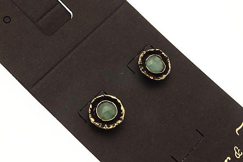 Серьги с зелёным корундом ALCOZER & J O38DF24