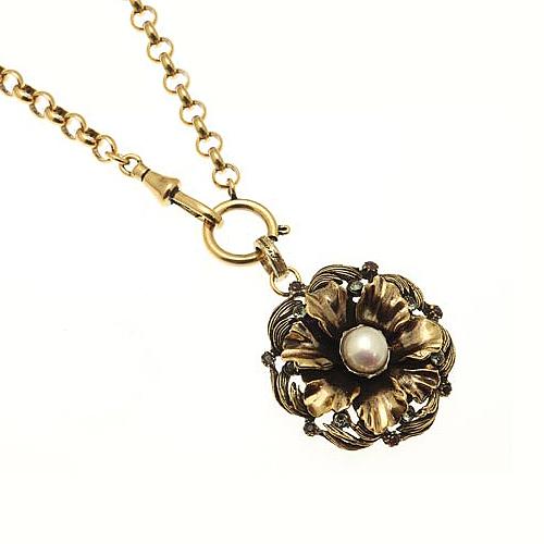 Колье с жемчугом, гранатом и Swarovski ALCOZER & J C78JT24